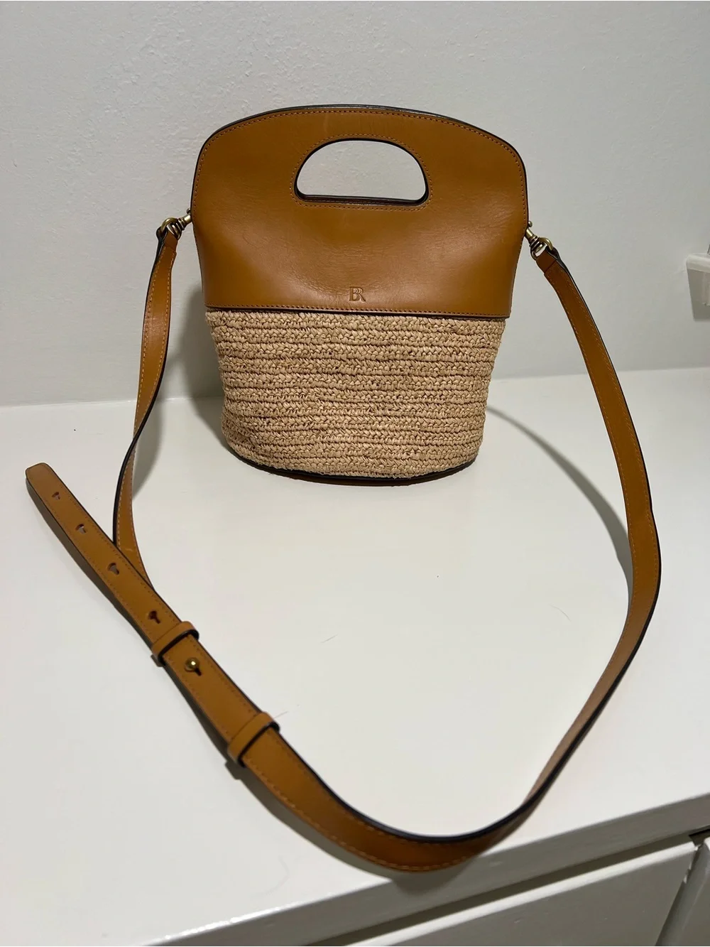 Banana Republic tan Straw-Accent Crossbody Bag - Picture 6 of 6